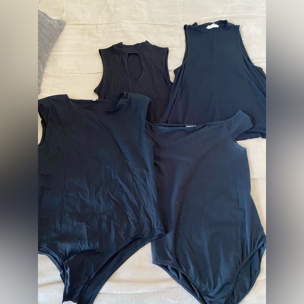 Bundle of 4 womens black tops